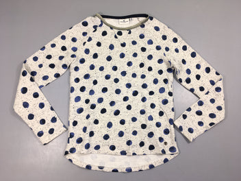 Pull léger gris moucheté bleu pois