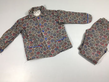 Pyjama 2 pcsflanelle gris foncé s.miley