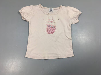 Chemisette m.c rose pâle framboise bouloché