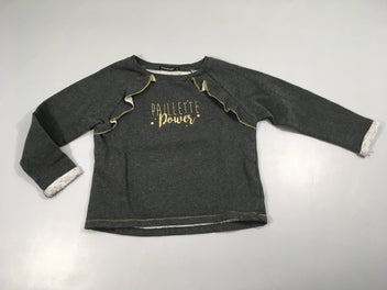 Sweat gris foncé Pailette Power