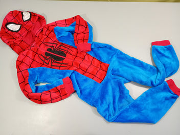 Surpyjama velours bleu et rouge Spider-man