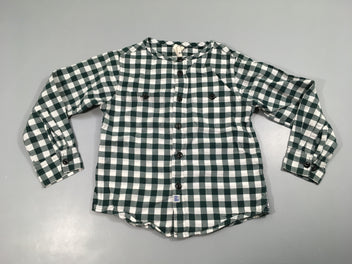 Chemise à carreaux blanc-vert