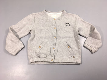 Sweat à pressions gris chat Bouloché-Des petits hauts