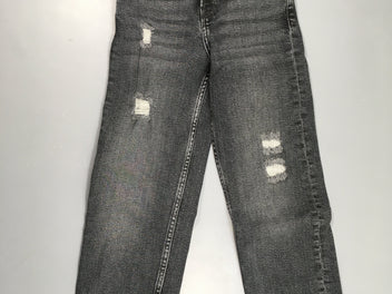 Jeans gris effet éraillé