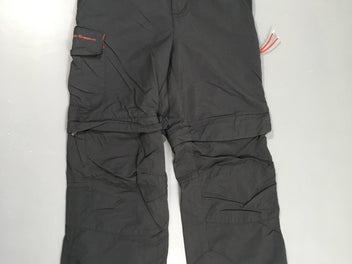 Pantalon de randonnée gris foncé modulable en short