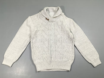 Pull col châle gris
