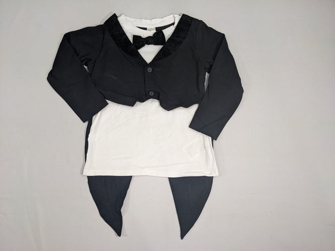 Déguisement T-shirt m.l noir Pingouin + Pantalon chino noir, moins cher chez Petit Kiwi