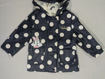 Ciré à capuche bleu pois blancs Minnie