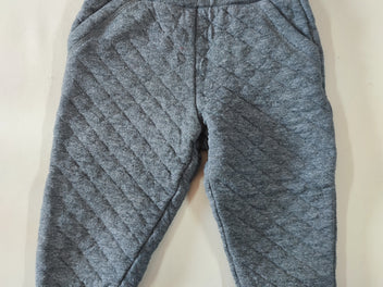 Pantalon molleton matelassé gris foncé