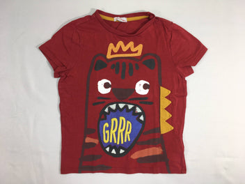 T-shirt m.c rouge foncé  Grrr Texturé