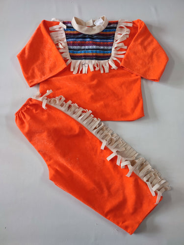 Déguisement indien orange pull+pantalon, moins cher chez Petit Kiwi