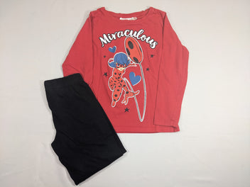 Pyjama 2pcs jersey rouge/noir Miraculous
