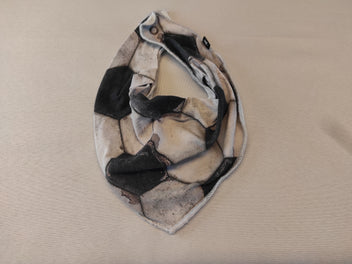 Bavoir bandana gris-noir