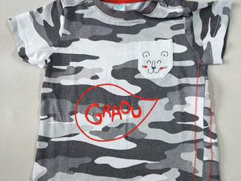 T-shirt m.c camouflage gris 