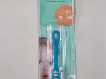 NEUF! Cuillère silicone bleue - 8m+