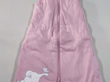 Sac de couchage s.m jersey ouatiné rose éléphant