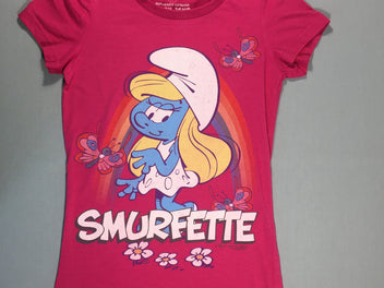 T-shirt m.c rose Smurfilicious (XXS)