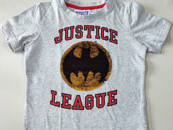 T-shirt m.c gris à sequins réversibles Justice league