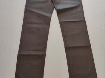Pantalon brun  enduit