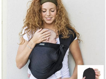 Porte bébé noir Mini sling Minimonkey - 3,5 - 15 kg