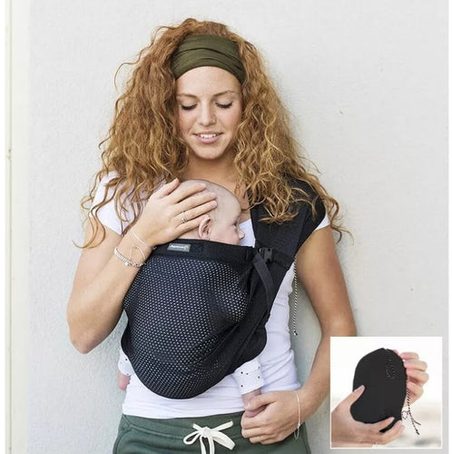 Porte bébé noir Mini sling Minimonkey - 3,5 - 15 kg, moins cher chez Petit Kiwi