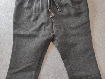 Pantalon anthracite chiné , taille élastique avec fils dorés