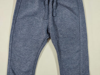 Pantalon molleton gris taille élastique gris clair