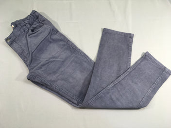 Pantalon velours côtelé gris bleuté