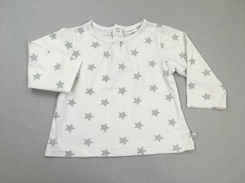 T-shirt m.l blanc étoiles grises
