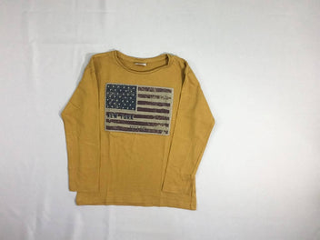 T-shirt m.l jaune moutarde drapeau