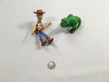 2 Figurines articulées shérif Woody 13cm + Rex