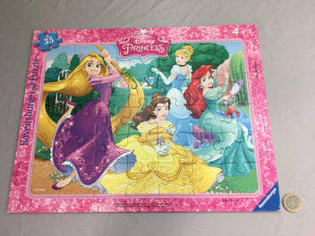 Planche puzzle cartonnée Princess 37-29cm +4a