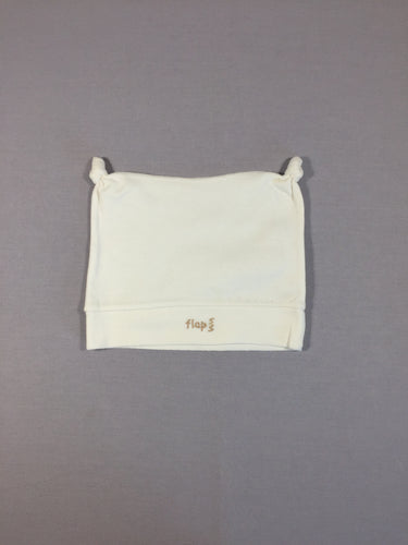 Bonnet blanc d'été blanc - flap - sans étiquette, moins cher chez Petit Kiwi