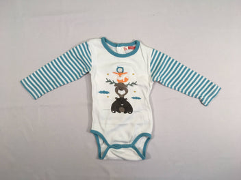 Body m.l blanc Animaux ampilés