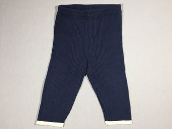Pantalon bleu foncé côtelé (style collant)
