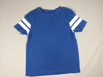 T-shirt m.c bleu lignes blanches
