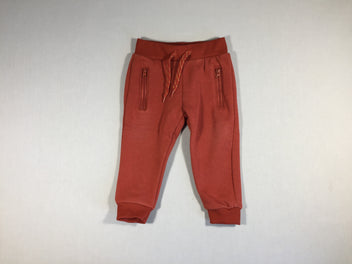 Pantalon molleton brun poches zippées