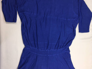 Robe de grossesse et d'allaitement Hayat molleton bleu, légèrement boulochée