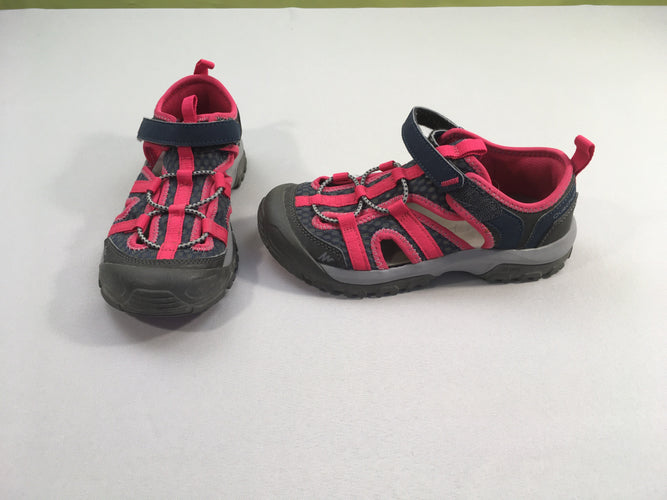 Sandales fermées de randonnées gris-fuchsia 32-33?, moins cher chez Petit Kiwi