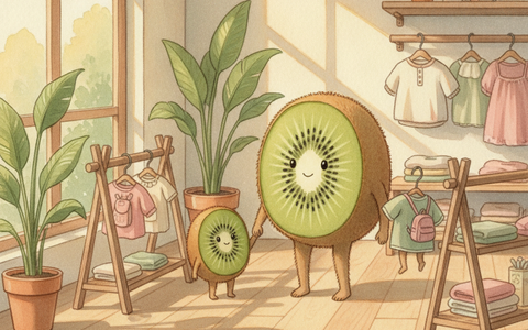 Maman Kiwi et son tout-petit préparent la première rentrée en maternelle avec des vêtements d'occasion chez Petit Kiwi à Eghezée