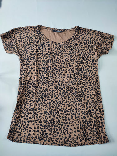 T-shirt de grossesse m.c brune motif léopard, Supermom, moins cher chez Petit Kiwi