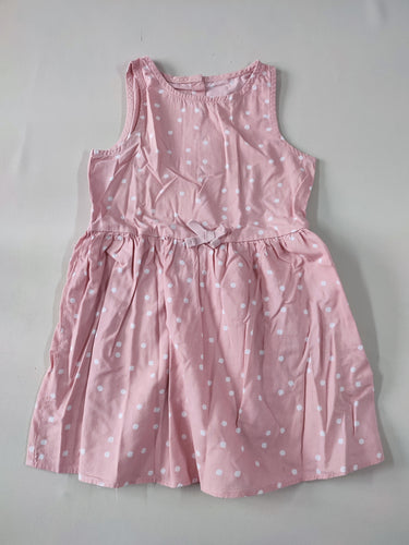 Robe s.m rose à pois blancs, moins cher chez Petit Kiwi