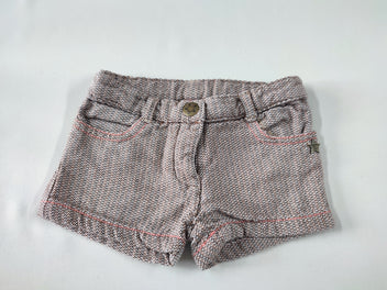 Short tweed brun/blanc bouton étoile