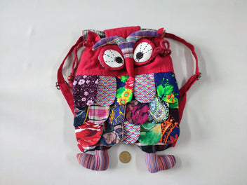 Sac à dos hibou patchwork