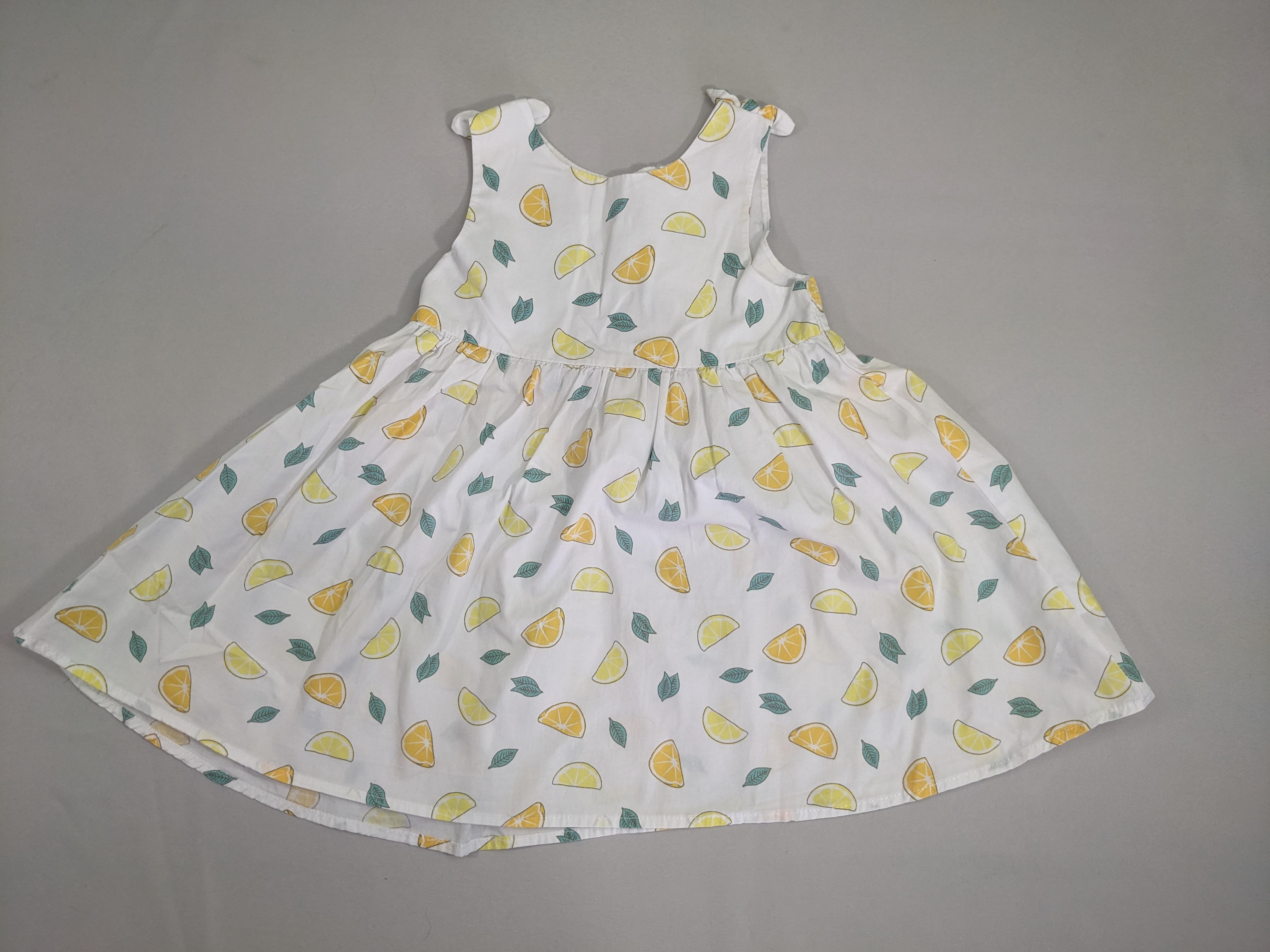 Robe s.m blanche citrons