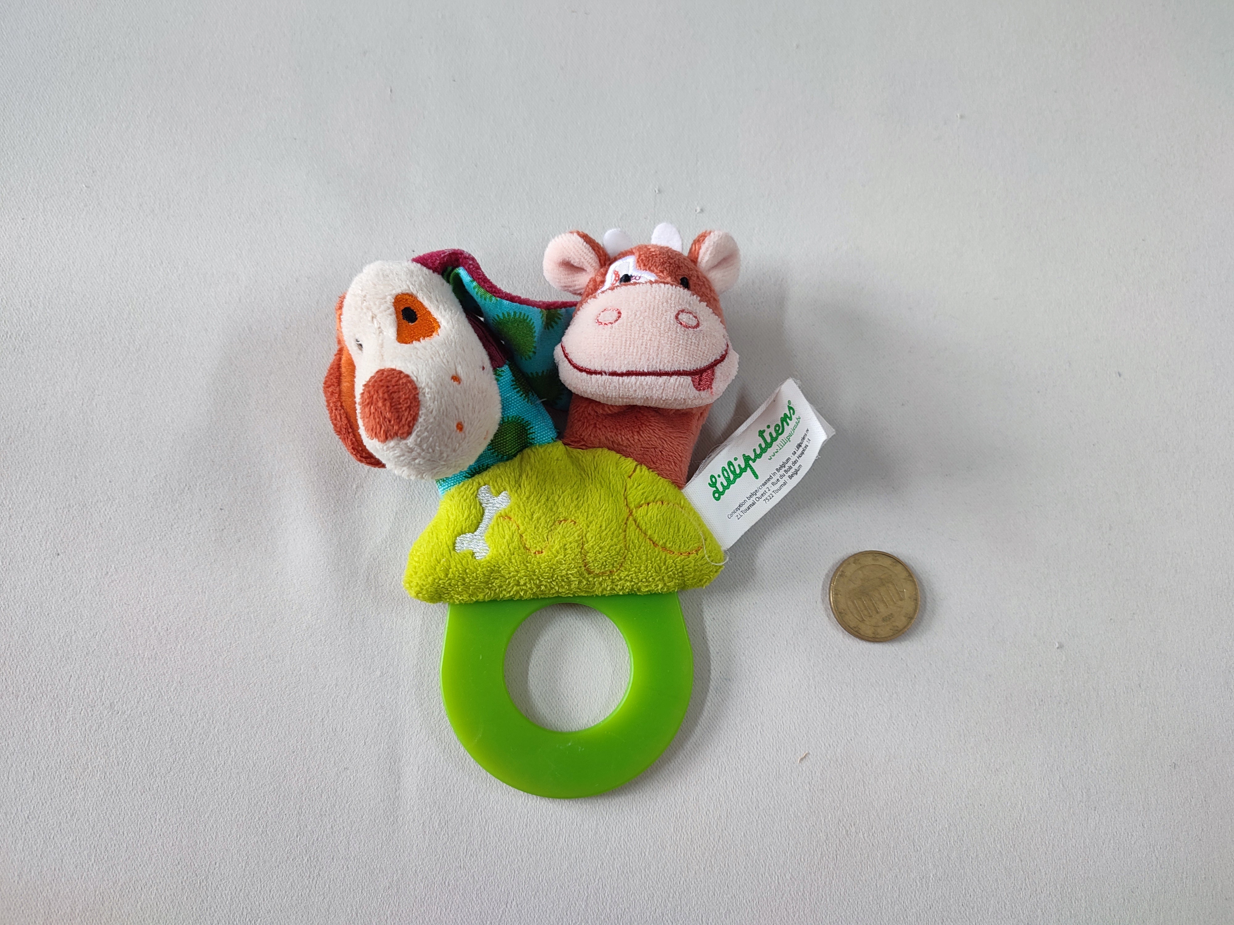 Anneau de dentition/hochet Jef et Vicky