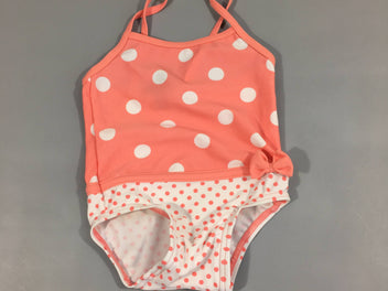 Maillot rose/blanc pois