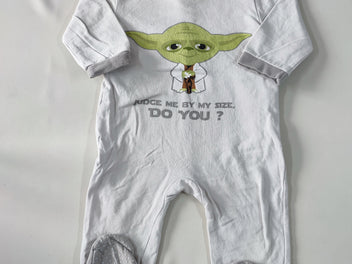 Pyjama molleton gris Maitre Yoda 