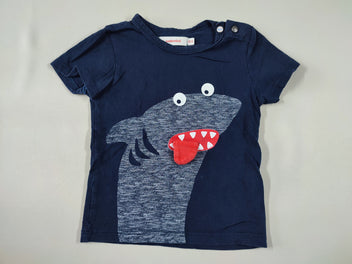 T-shirt m.c bleu marine requin qui passe la langue