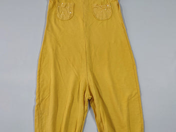 Combinaison sarouel fines bretelles jersey jaune poches sequins